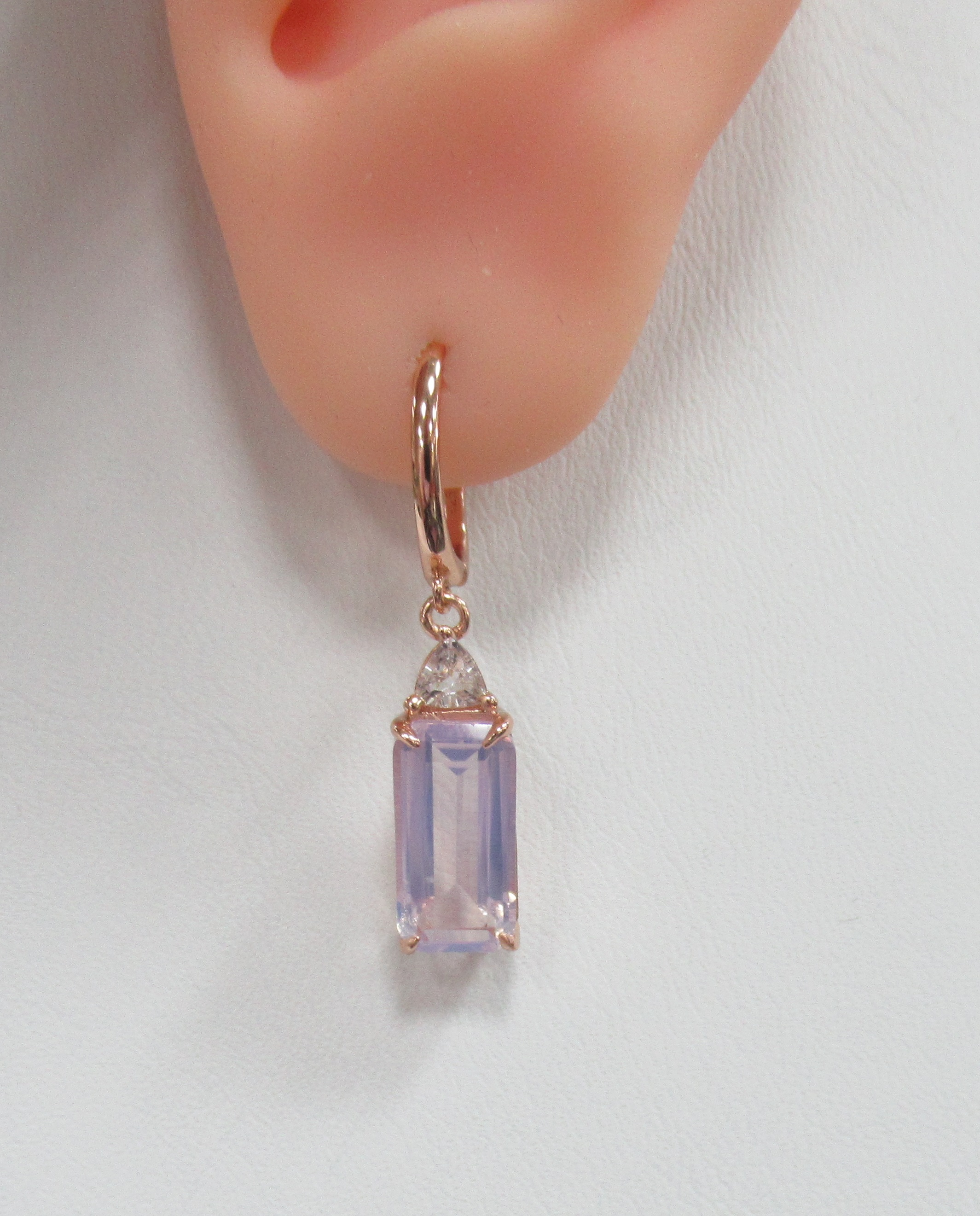 Серебряные серьги с кварцем